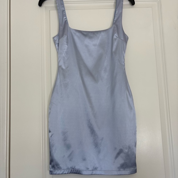 Fashion Nova Lilac Mini Silk Dress - Picture 2 of 8